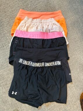 lululemon athletica Women's Athletic Shorts Bundle — Orange, Cream, Pink, Black